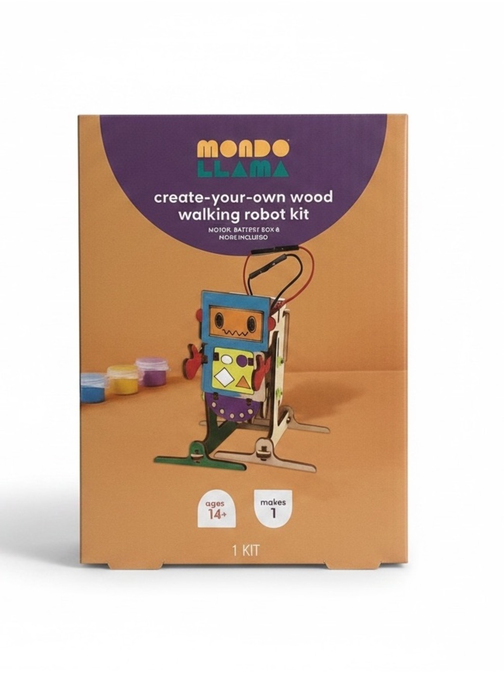 🤖 Mondo Llama Create-Your-Own Wood Walking Robot Kit | Multicolor | NEW 🤖